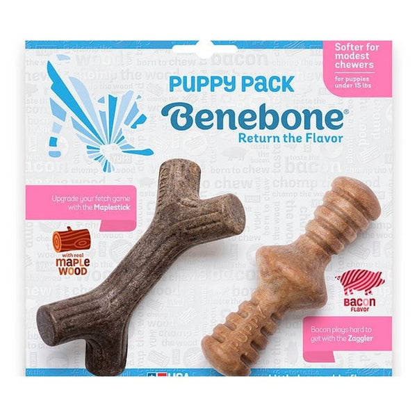 Benebone Puppy Pack Mapplestick & Zaggler Bacon