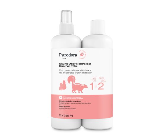 Purodora Lab Duo Neutralisant D'odeurs De Moufette Pour Animaux 2 x 237 ml