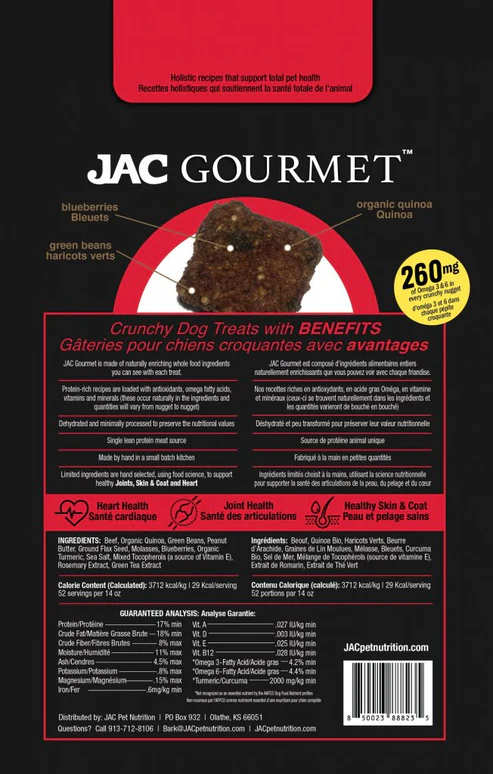 Gâteries Croquantes Avec Avantages Pour Chiens Jac Gourmet